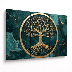 Schilderij – Gouden levensboom in marmer (V025860V120803PCS)