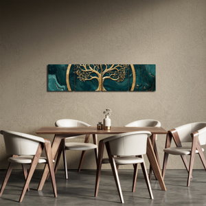 Obraz - Zlatý strom života v mramoru (4)