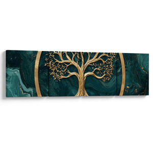 Schilderij – Gouden levensboom in marmer (V025860V16040)