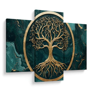 Schilderij – Gouden levensboom in marmer (V025860V90603PCS)