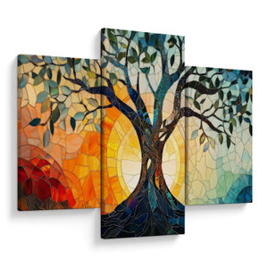 Kép – Mozaik – nap és fa I. (V025867V90603PCS)