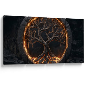Bild auf Leinwand – Lebensbaum in Lava I.