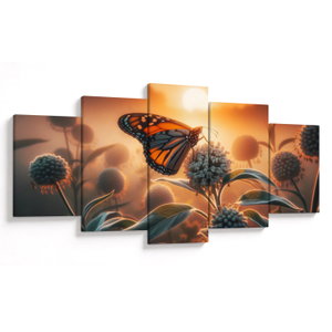 Obraz - Motýl v zapadajícím slunci (V025895V150805PCS)