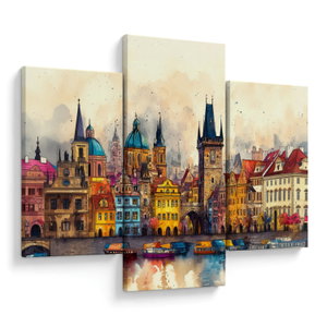 Obraz - Podzim v malovaném městě (V025917V90603PCS)