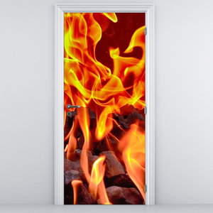 Fototapeta na dvere - Horiace uhlíky