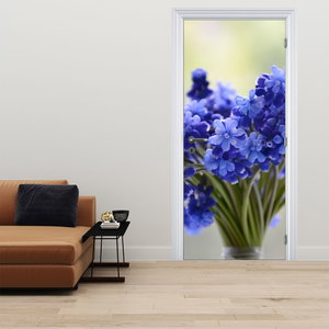 Deursticker - Bos blauwe bloemen (2)