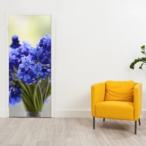 Deursticker - Bos blauwe bloemen (3)