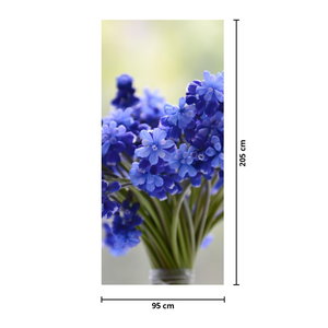 Deursticker - Bos blauwe bloemen (4)