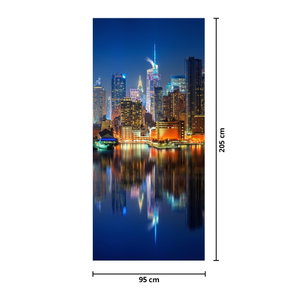 Fotótapéta ajtóra - Manhattan éjjel (4)