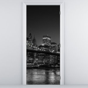 Fototapet pentru ușă - Podul Brooklyn și New York