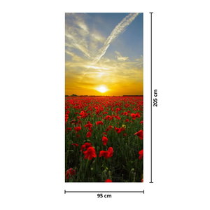 Fototapeta na dveře - Pole vlčích máků (4)