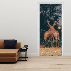Deursticker - Twee giraffen (2)