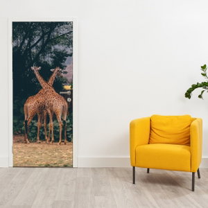 Deursticker - Twee giraffen (3)