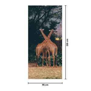Deursticker - Twee giraffen (4)