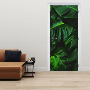 Deursticker - Bladeren van monstera (2)