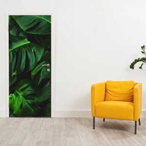Deursticker - Bladeren van monstera (3)