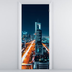 Foto tapeta za vrata - Dubaj noću