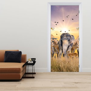 Deursticker - Dieren van Afrika (2)