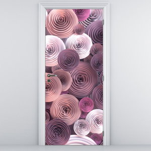 Türtapete - Abstrakte Rosenblüten