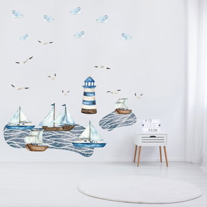 Samolepky na zeď – Plachetnice na moři