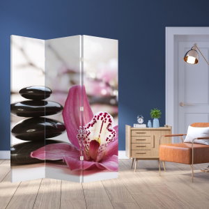 Kamerscherm - Massagestenen en orchideeën (2)