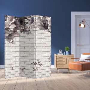 Raumteiler - Wand mit Blumenstrauß (2)