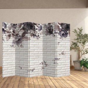 Kamerscherm - Muur met bos bloemen (2)
