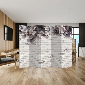 Kamerscherm - Muur met bos bloemen (3)