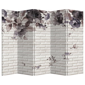 Kamerscherm - Muur met bos bloemen (4)