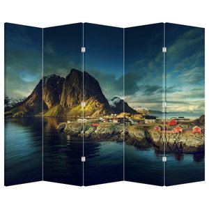 Paravent - Fischerdorf in Norwegen