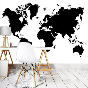 Fototapeta - Mapa černobílého světa