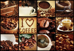 Fototapeta - I love coffee - koláž