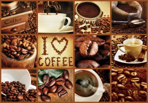 Fototapeta - I love coffee - koláž