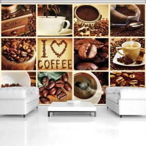 Fototapeta - I love coffee - koláž