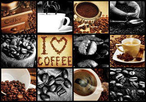 Fototapeta - I love coffee - koláž