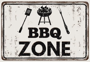 Fototapeta - BBQ Zone - nápis