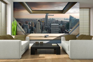 Fototapeta - New York - panoramatický výhled z okna (2)