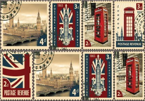 Fototapet - Timbre - Londra (2)
