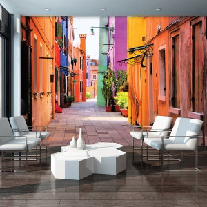 Foto tapeta - Venecija - ulica Burano