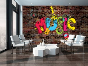 Fototapeta - Graffiti - hudba (5)