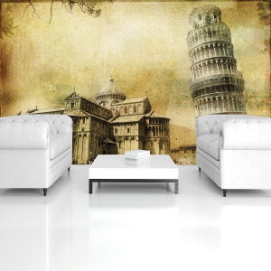 Fototapeta - Vintage Art Pisa City Urban