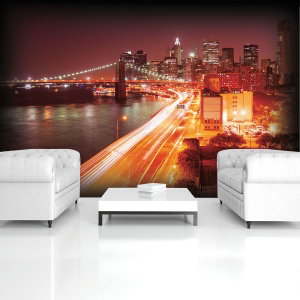 Fototapeta - New York Brooklyn Bridge City