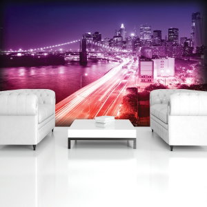 Fototapeta - New York Brooklyn Bridge City
