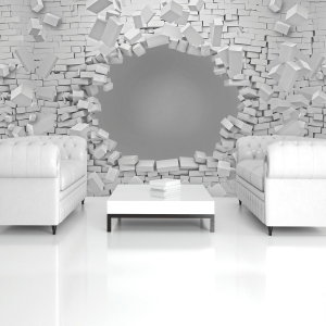Fototapeta - 3D exploze cihlové zdi