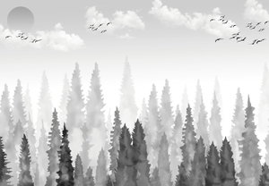 Samolepicí tapeta – Akvarelový les (2)