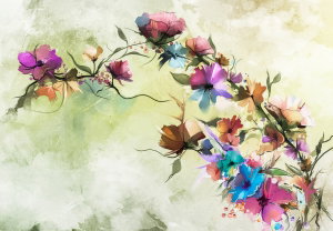 Fotobehang - Bonte bloemen (2)