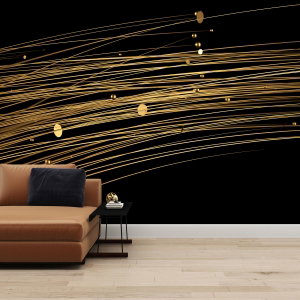 Fotobehang - Gouden draden