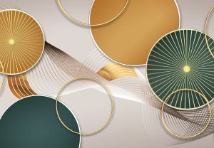 Fotobehang - Gouden kringen (2)