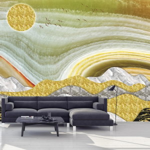 Fotobehang - Gouden zon