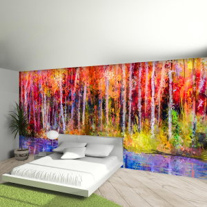 Fotobehang - Abstractie van het bos